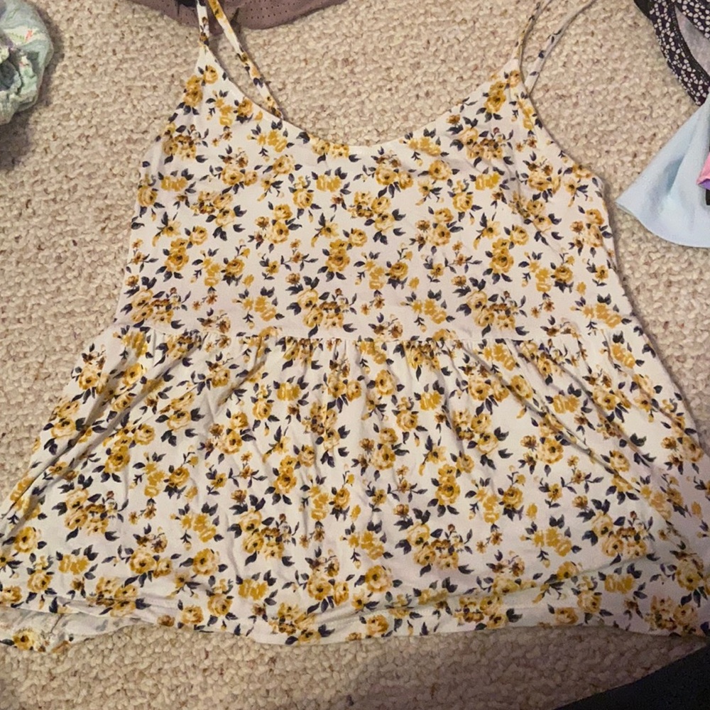 american eagle floral tank top